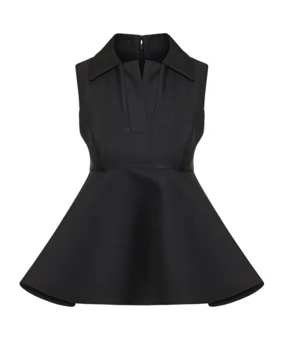 Jacquemus Le Haut Spalla Sleeveless Shirt Sculpture In Black