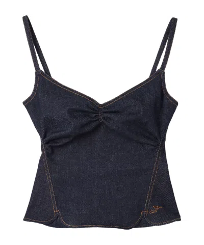Jacquemus Cashmere Denim Jacket In Blue