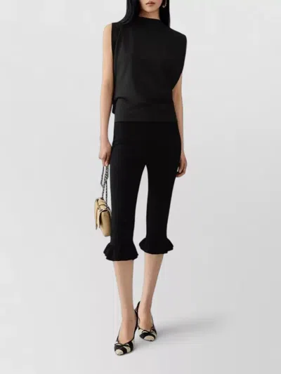 Jacquemus Sleeveless Top Marcel Open Draped Back In Black