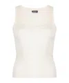 Jacquemus Women Debardeur Fros Grain Cotton Tank Top In White