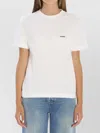 Jacquemus Roun Neck Cotton Logo T-shirt In White