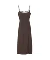 Jacquemus Womens Croco Brown La Robe Notte Croc-pattern Woven Midi Dress In Brown