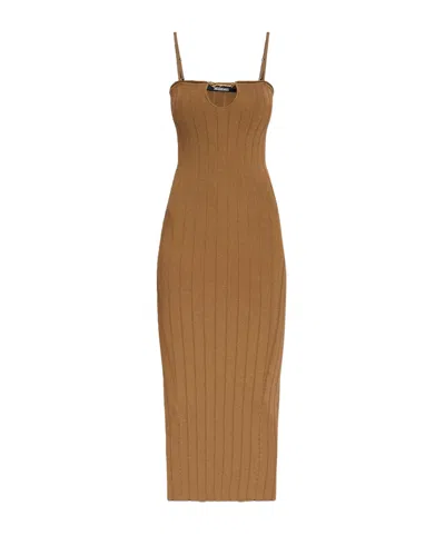 Jacquemus Sling Dress In Brown