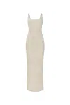 Jacquemus Printed Strappy Maxi Dress In Nude