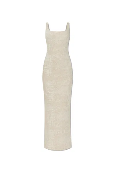 Jacquemus Printed Strappy Maxi Dress In Beige