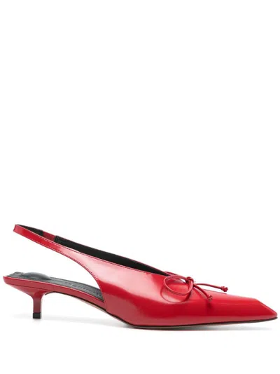 Jacquemus Slingback Cubisto In Red Leather