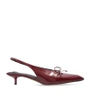 Jacquemus 40mm Cubisto Slingback Bow Pumps In Red