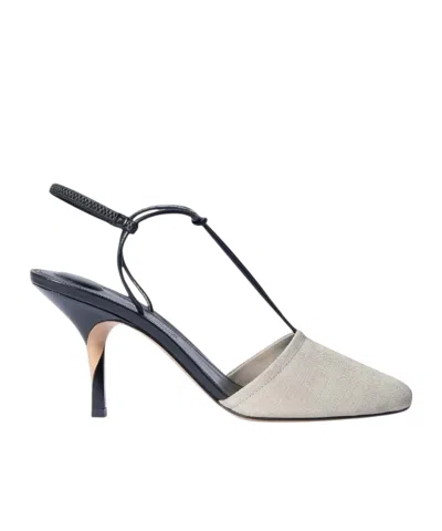 Jacquemus Slingback High-heeled Sandals In Yellow