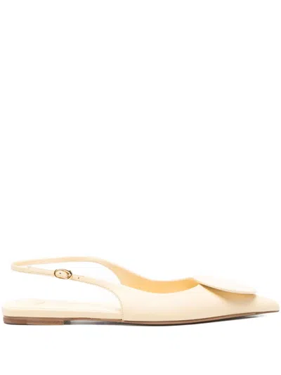 Pre-owned Jacquemus Slingback Plate Ballerina Shoes In Yellow