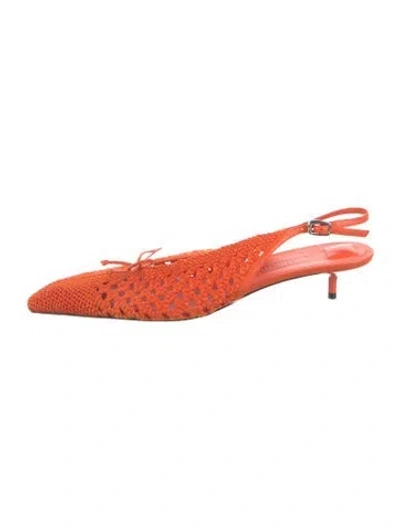 Pre-owned Jacquemus Slingback Pumps In Orange