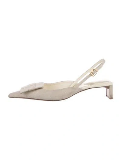 Pre-owned Jacquemus Slingback Pumps In White