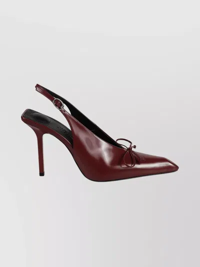 JACQUEMUS SLINGBACK PUMPS WITH BOW AND POINTED TOE