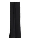 Jacquemus Floor-length Black Skirt With Subtle Side Slit In Black