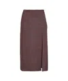 Jacquemus Slit Detail Skirt In Brown
