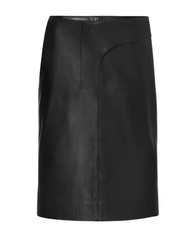 Jacquemus Slit Skirt In Black
