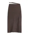 Jacquemus La Jupe Pralù Scallop Hem Midi Skirt In Brown