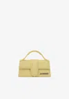 Jacquemus Small Bambino Grained Leather Crossbody Bag In Yellow