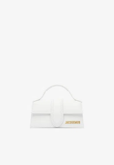 Jacquemus Small Bambino Leather Shoulder Bag In White