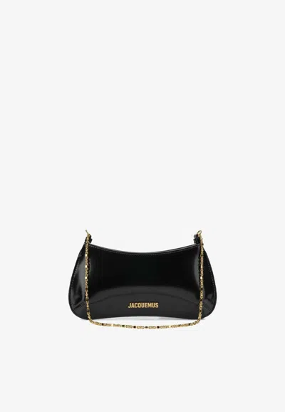 Jacquemus Small Bisou Chaine Shoulder Bag In Black