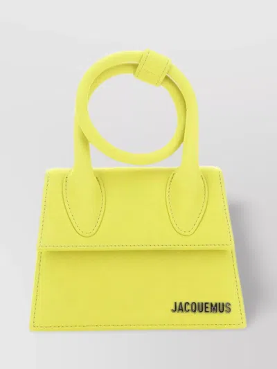 Jacquemus Small Bow Shoulder Bag In Yellow