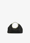 Jacquemus Small Calino Leather Top Handle Bag In Black