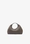 Jacquemus Small Calino Nappa Leather Hobo Bag In Brown