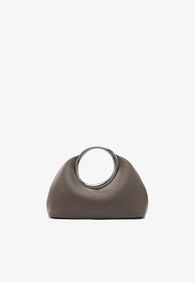 Jacquemus Small Calino Nappa Leather Hobo Bag In Brown