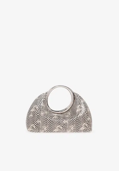 Jacquemus Small Calino Snake-embossed Leather Handbag