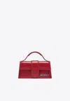 Jacquemus Rectangular Smooth Top Handle Shoulder Bag In Red
