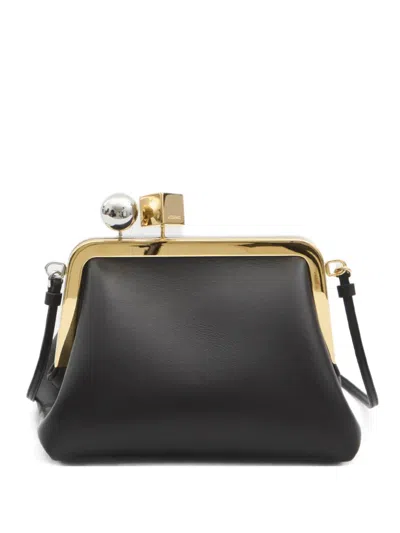 Jacquemus Le Berlingot Black Crossbody Bag In Leather Woman In Brown
