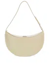 Jacquemus Small Ovalo Leather Bag In Dusty Yellow Women In Green