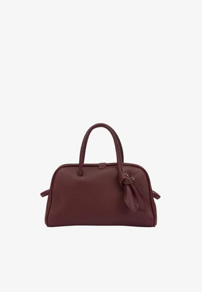Jacquemus Small Le Petit Turismo Bag In Bordeaux