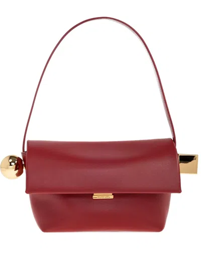Jacquemus Small Le Rond Carré Shoulder Bag In Red