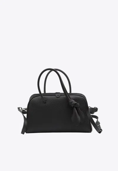 Jacquemus Small Le Turismo Grained Leather Shoulder Bag In Black