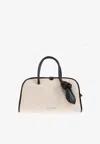 Jacquemus Small Le Turismo Linen Top Handle Bag In Neutral