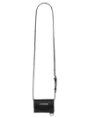 Jacquemus Black Leather Credit Card Holder Le Porte Men In Black