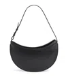Jacquemus Le Petite Ovalo Leather Shoulder Bag In Black