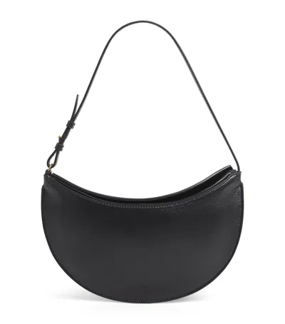 JACQUEMUS SMALL LEATHER OVALO SHOULDER BAG