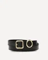 Jacquemus Women Small Leather Regalo Belt In Black