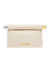 Jacquemus Womens Light Ivory La Petite Pochette Rond Leather Clutch Bag