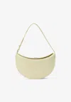 Jacquemus Small Ovalo Leather Bag In Dusty Yellow Women In Yellow