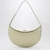 Jacquemus Small Ovalo Leather Bag In Dusty Yellow Women In Green