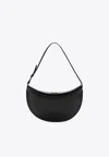 Jacquemus Small Ovalo Leather Shoulder Bag In Black