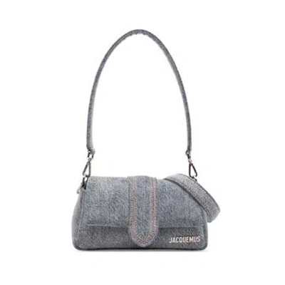 Pre-owned Jacquemus Small Padded Denim Le Bambimou Satchel In Blue