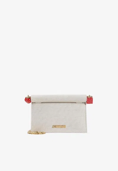 JACQUEMUS SMALL ROND CARRÉ CANVAS CLUTCH