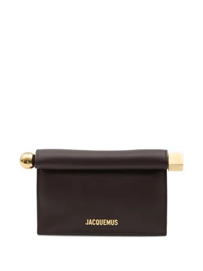 Jacquemus Small 'rond Carré' Clutch Bag  In Black