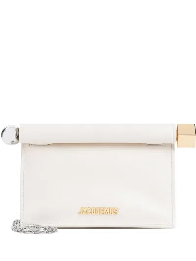 Jacquemus Small Rond Carré Clutch Bag In White