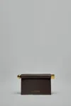 Jacquemus Small Rond Carré Clutch In Brown