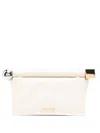 Jacquemus Small Rond Carré Clutch In Neutral
