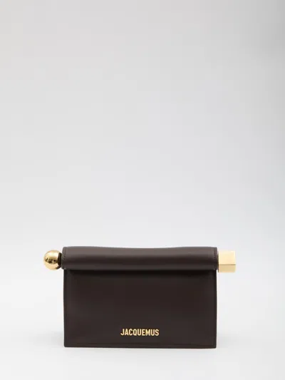 Jacquemus Small Rond Carré Pouch In Brown